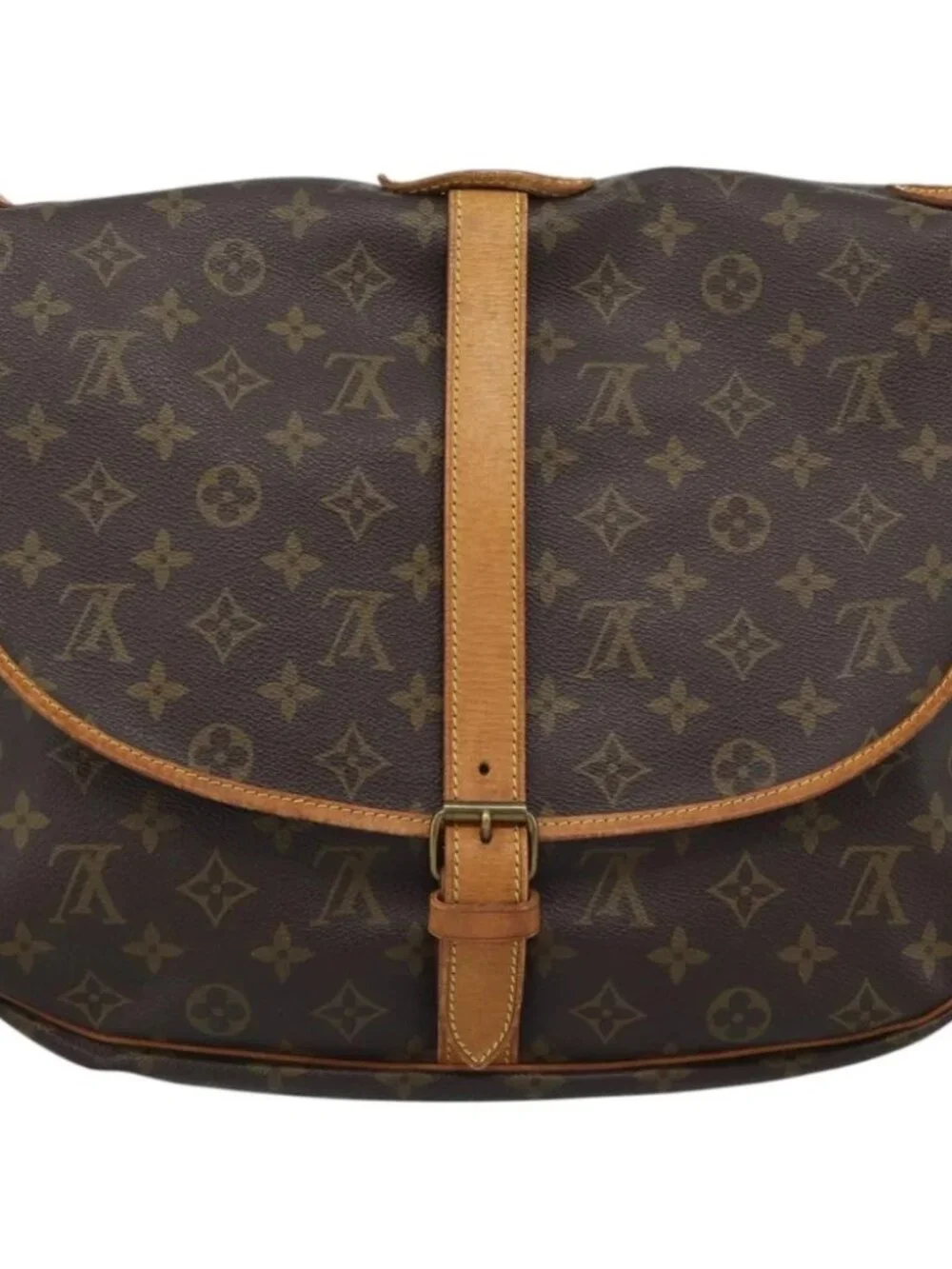 LOUIS VUITTON Monogram Saumur 35 Shoulder Bag M42254 LV Auth ka4885
